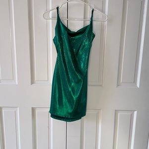 Lucy in the sky shiny green dress